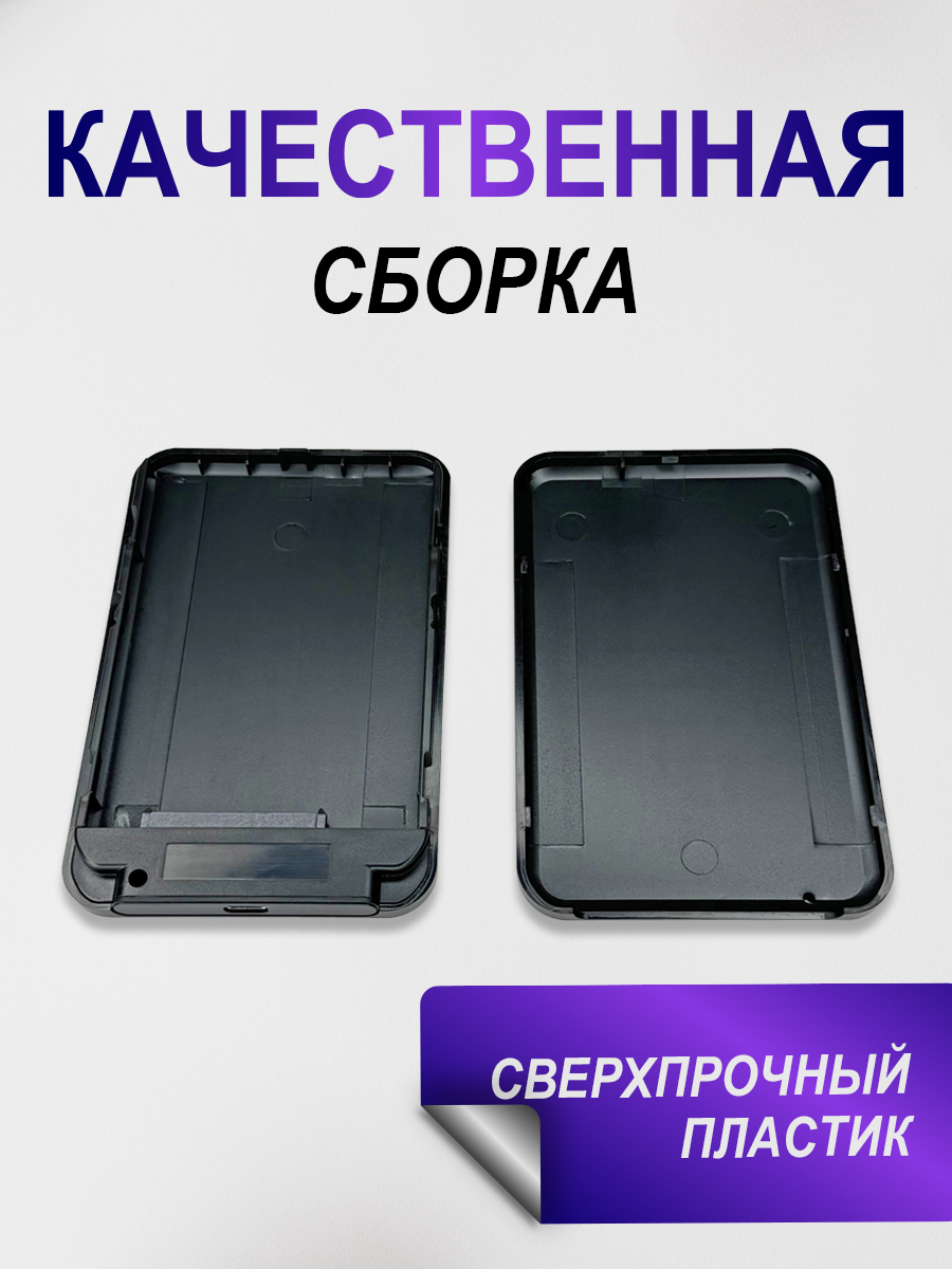 2.5" Внешний бокс для жесткого диска/SSD, SATA, Type-c/Type-c, Черный, U25Q1530M